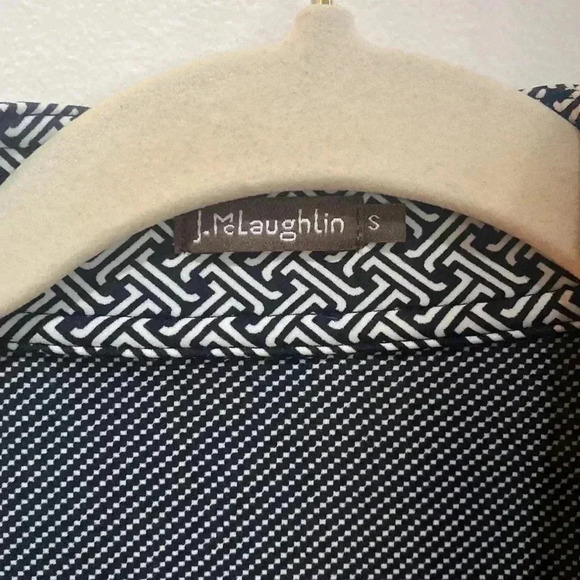 J.McLaughlin Billie Zip Jacket in Black & White Size Small - Picture 12 of 14